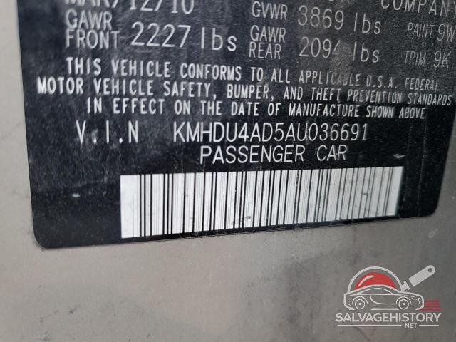 KMHDU4AD5AU036691 2010 HYUNDAI ELANTRA photo no. 14
