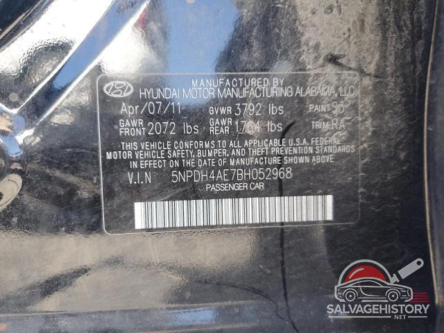 5NPDH4AE7BH052968 2011 HYUNDAI ELANTRA photo no. 12