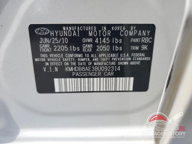 KMHDB8AE3BU092314 2011 HYUNDAI ELANTRA photo no. 12
