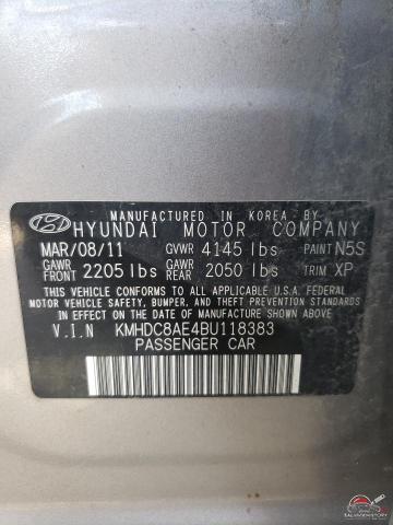 KMHDC8AE4BU118383 2011 HYUNDAI ELANTRA photo no. 13