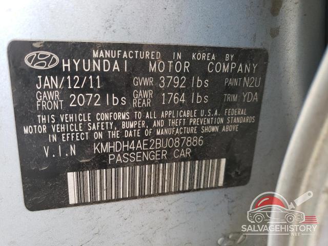KMHDH4AE2BU087886 2011 HYUNDAI ELANTRA photo no. 12