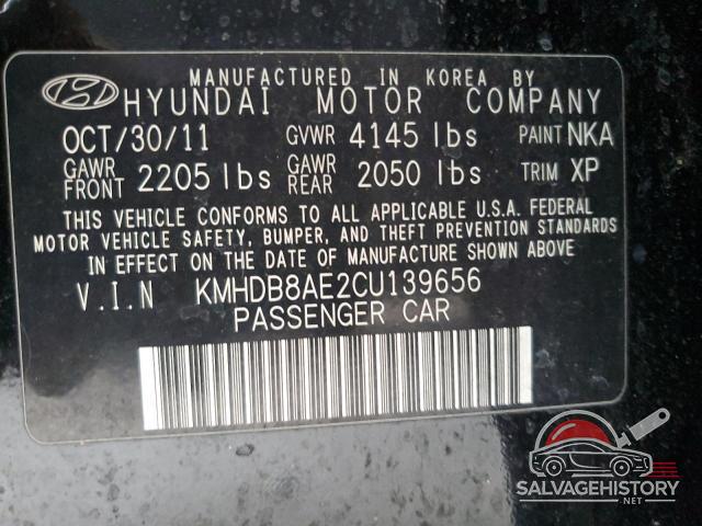 KMHDB8AE2CU139656 2012 HYUNDAI ELANTRA photo no. 12