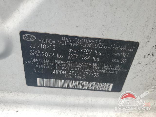 5NPDH4AE1DH377795 2013 HYUNDAI ELANTRA photo no. 12