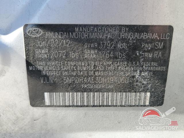 5NPDH4AE3DH194060 2013 HYUNDAI ELANTRA photo no. 12