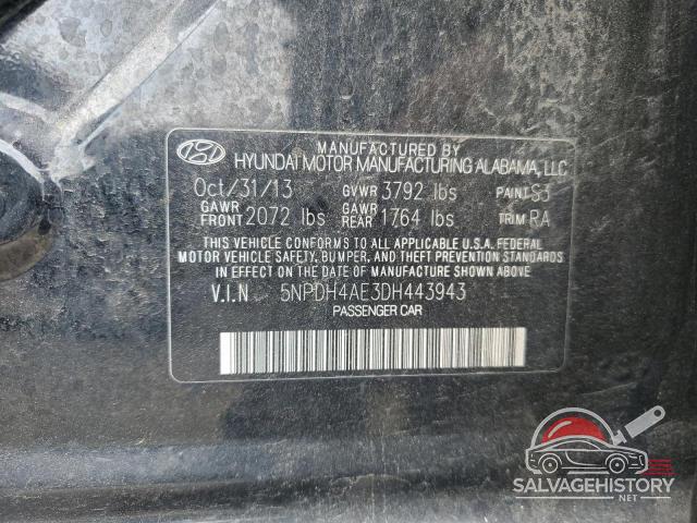 5NPDH4AE3DH443943 2013 HYUNDAI ELANTRA photo no. 12