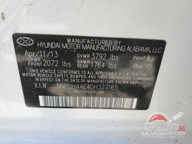5NPDH4AE4DH327165 2013 HYUNDAI ELANTRA photo no. 12