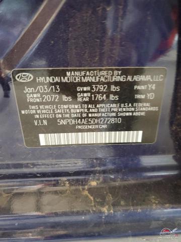5NPDH4AE5DH272810 2013 HYUNDAI ELANTRA photo no. 12