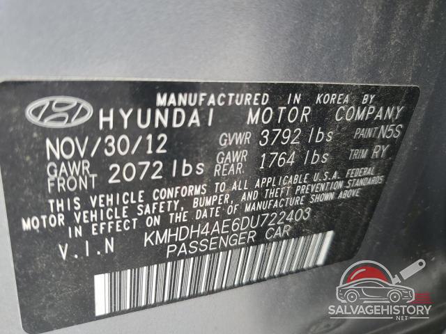 KMHDH4AE6DU722403 2013 HYUNDAI ELANTRA photo no. 12