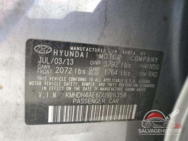 KMHDH4AE6DU926358 2013 HYUNDAI ELANTRA photo no. 12