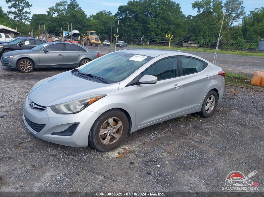 5NPDH4AE2EH482699 2014 HYUNDAI ELANTRA photo no. 2