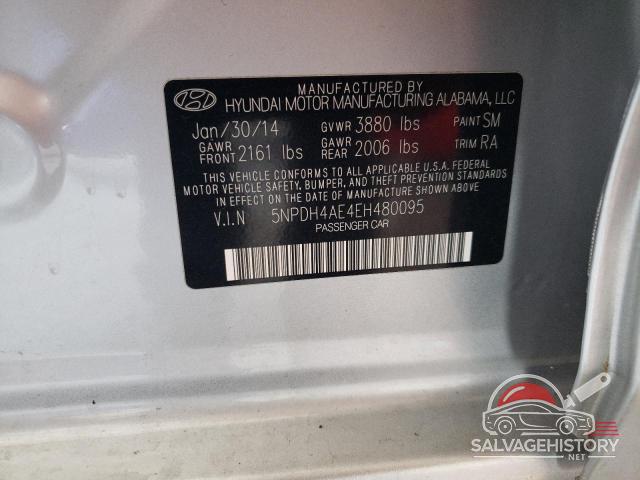 5NPDH4AE4EH480095 2014 HYUNDAI ELANTRA photo no. 13