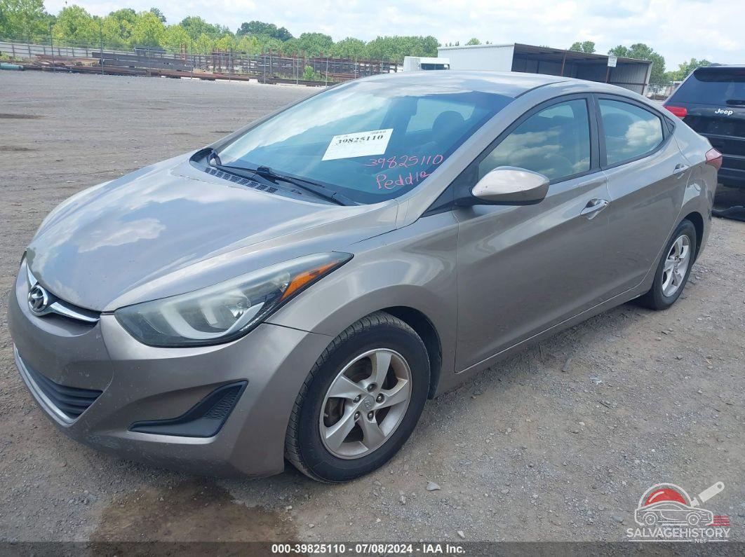 5NPDH4AE7EH530617 2014 HYUNDAI ELANTRA photo no. 2