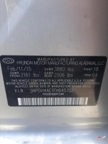 5NPDH4AE1FH645702 2015 HYUNDAI ELANTRA photo no. 12