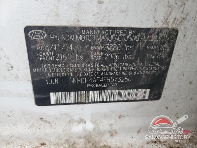 5NPDH4AE4FH573250 2015 HYUNDAI ELANTRA photo no. 12