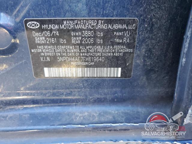 5NPDH4AE7FH619640 2015 HYUNDAI ELANTRA photo no. 12