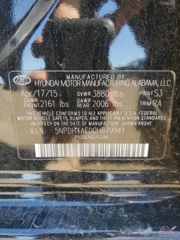 5NPDH4AE0GH679941 2016 HYUNDAI ELANTRA photo no. 12