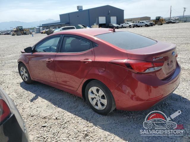 5NPDH4AE0GH768666 2016 HYUNDAI ELANTRA photo no. 2
