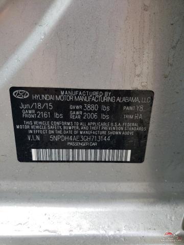 5NPDH4AE3GH713144 2016 HYUNDAI ELANTRA photo no. 12