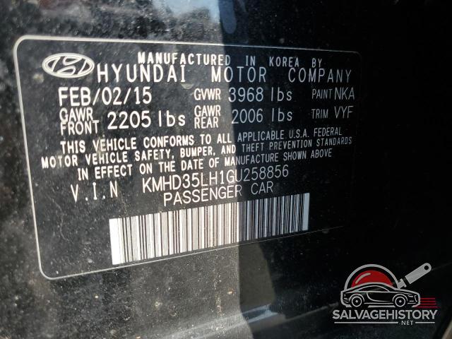 KMHD35LH1GU258856 2016 HYUNDAI ELANTRA photo no. 13