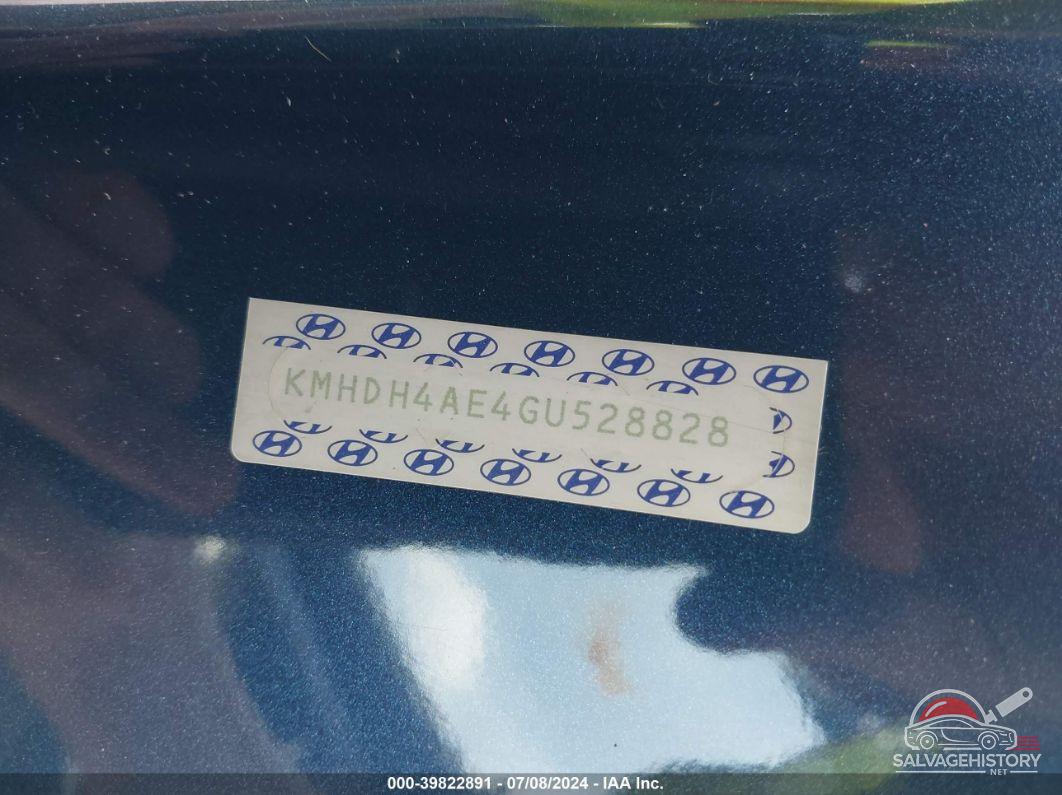 KMHDH4AE4GU528828 2016 HYUNDAI ELANTRA photo no. 9