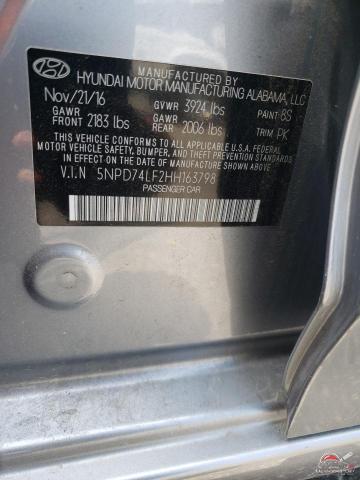 5NPD74LF2HH163798 2017 HYUNDAI ELANTRA photo no. 12
