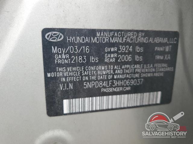 5NPD84LF3HH069037 2017 HYUNDAI ELANTRA photo no. 12