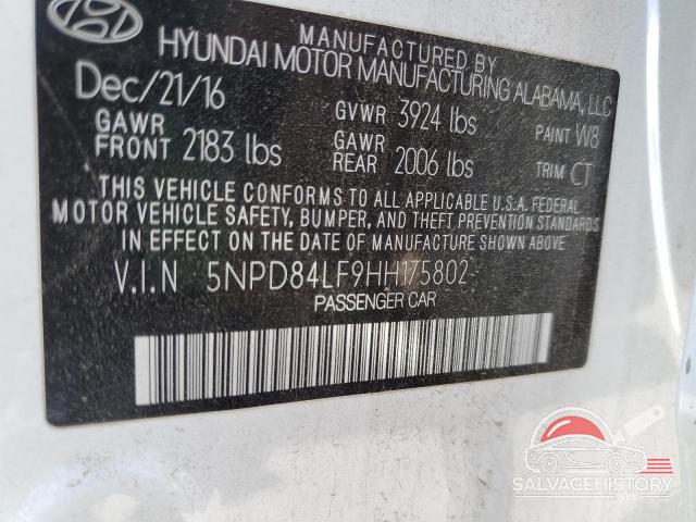 5NPD84LF9HH175802 2017 HYUNDAI ELANTRA photo no. 12