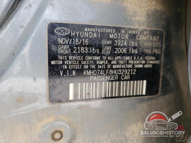 KMHD74LF8HU329212 2017 HYUNDAI ELANTRA photo no. 12