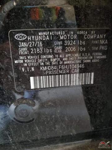 KMHD84LF6HU104946 2017 HYUNDAI ELANTRA photo no. 12