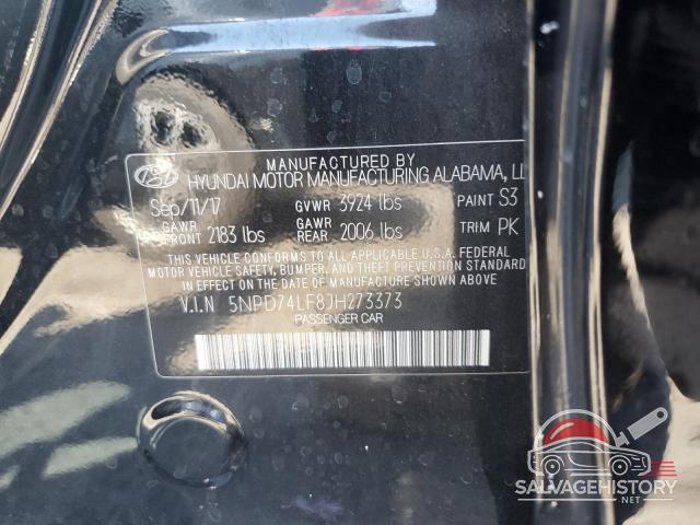 5NPD74LF8JH273373 2018 HYUNDAI ELANTRA photo no. 12