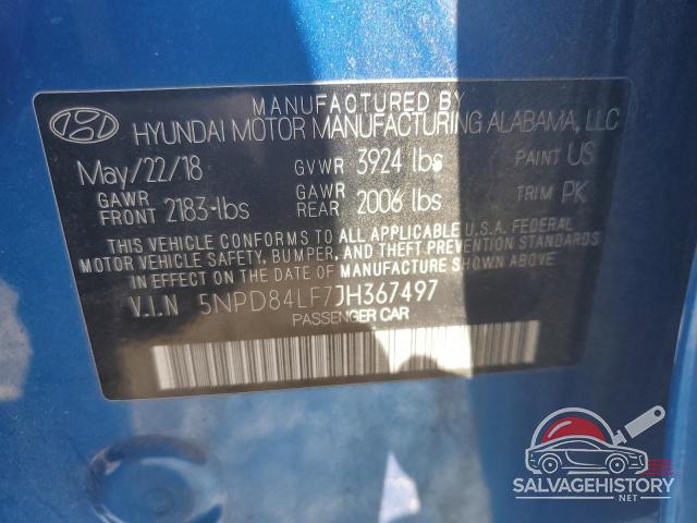 5NPD84LF7JH367497 2018 HYUNDAI ELANTRA photo no. 12