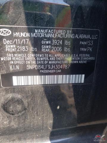 5NPD84LF9JH304787 2018 HYUNDAI ELANTRA photo no. 12