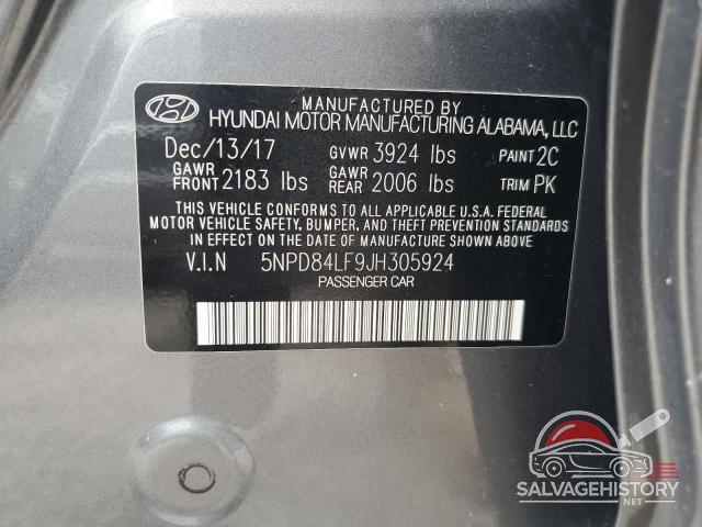 5NPD84LF9JH305924 2018 HYUNDAI ELANTRA photo no. 13
