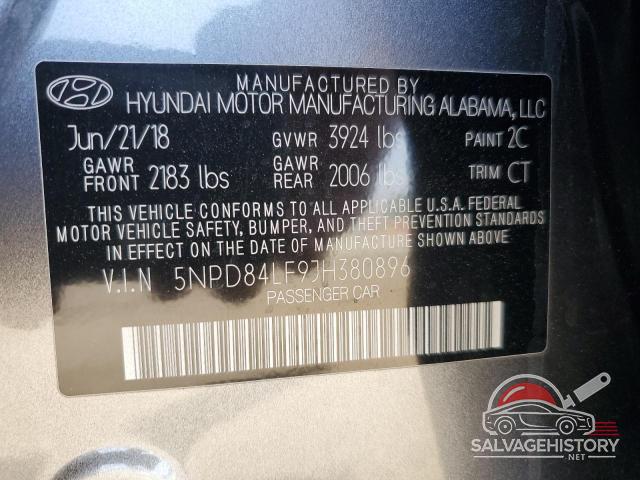 5NPD84LF9JH380896 2018 HYUNDAI ELANTRA photo no. 13