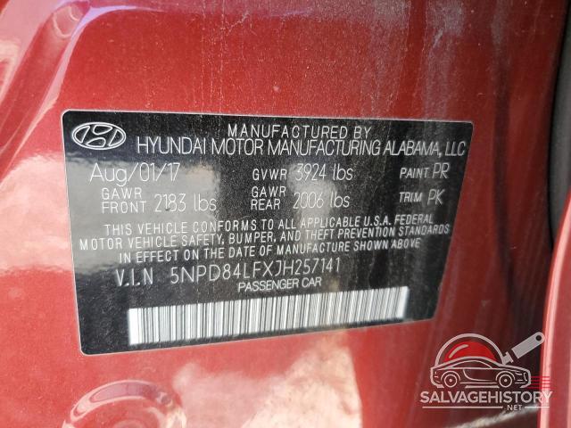 5NPD84LFXJH257141 2018 HYUNDAI ELANTRA photo no. 13