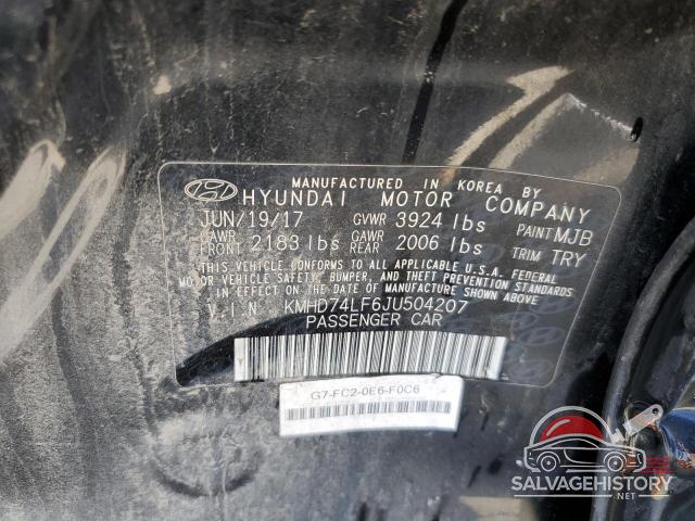 KMHD74LF6JU504207 2018 HYUNDAI ELANTRA photo no. 13