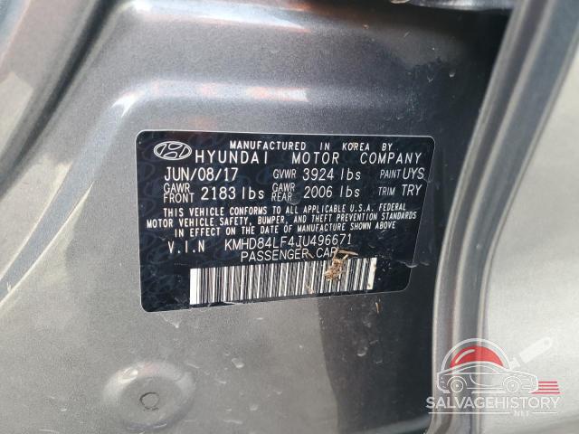 KMHD84LF4JU496671 2018 HYUNDAI ELANTRA photo no. 13