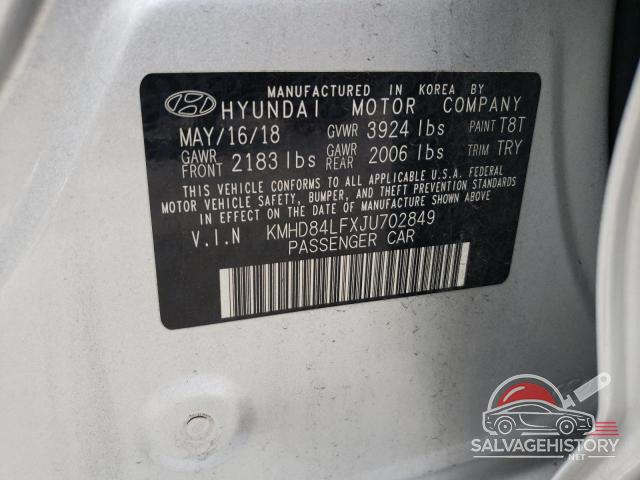 KMHD84LFXJU702849 2018 HYUNDAI ELANTRA photo no. 13