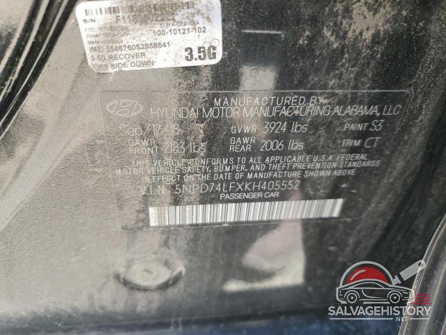 5NPD74LFXKH405552 2019 HYUNDAI ELANTRA photo no. 13