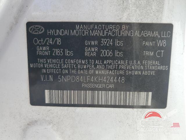 5NPD84LF4KH424448 2019 HYUNDAI ELANTRA photo no. 12