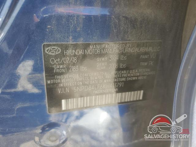 5NPD84LF6KH413791 2019 HYUNDAI ELANTRA photo no. 12