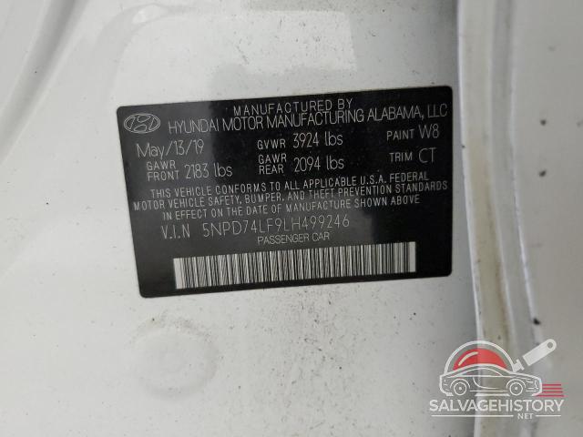 5NPD74LF9LH499246 2020 HYUNDAI ELANTRA photo no. 12