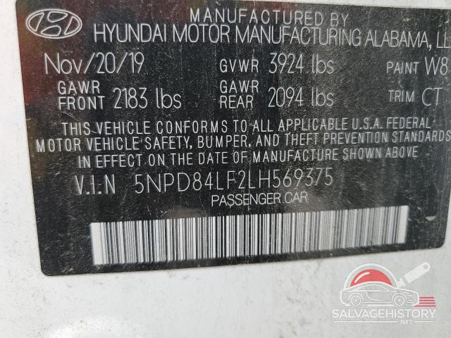 5NPD84LF2LH569375 2020 HYUNDAI ELANTRA photo no. 12