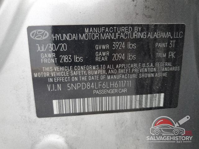 5NPD84LF6LH611711 2020 HYUNDAI ELANTRA photo no. 12