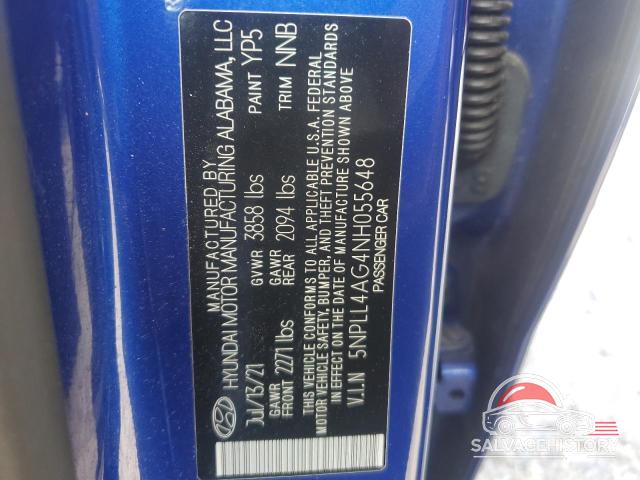 5NPLL4AG4NH055648 2022 HYUNDAI ELANTRA photo no. 13