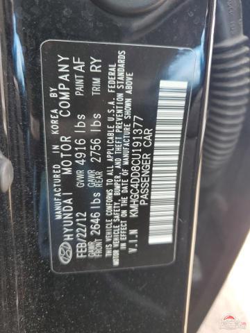 KMHGC4DD8CU191377 2012 HYUNDAI GENESIS photo no. 12