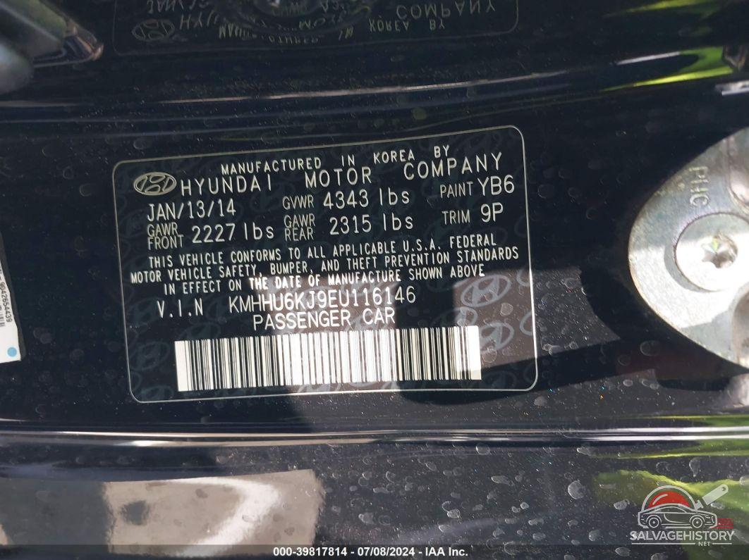 KMHHU6KJ9EU116146 2014 HYUNDAI GENESIS photo no. 9