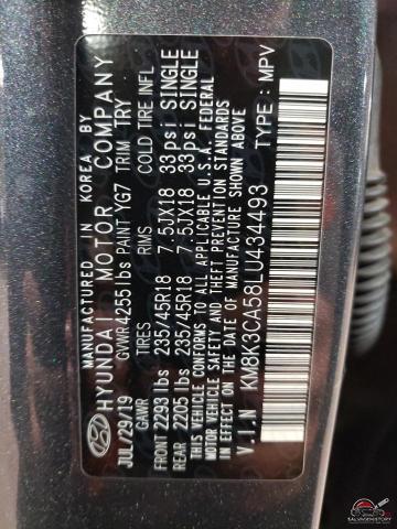 KM8K3CA58LU434493 2020 HYUNDAI KONA photo no. 14