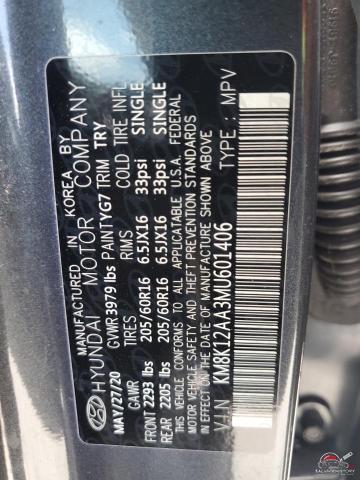 KM8K12AA3MU601406 2021 HYUNDAI KONA photo no. 13