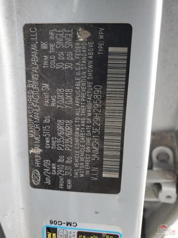5NMSH13E29H295890 2009 HYUNDAI SANTA FE photo no. 13